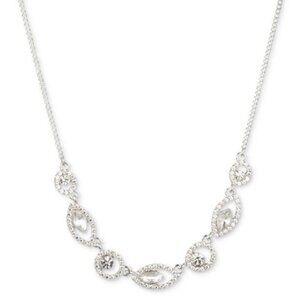 Givenchy Pave Crystal Orb Frontal Necklace